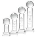 Tennis Ball Clear on Stowe Base Spheres Crystal Award