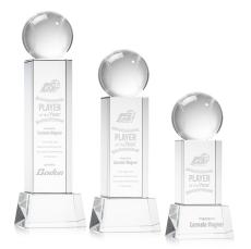 Baseball Clear on Belcroft Base Spheres Crystal Award - Baseball Awards