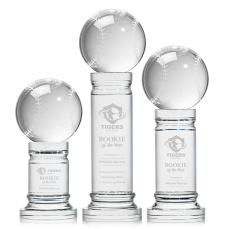 Baseball Spheres on Colverstone Base Crystal Award - Baseball Awards