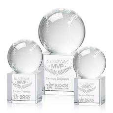 Baseball Spheres on Granby Base Crystal Award - Corporate Awards