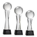 Baseball Black on Grafton Base Spheres Crystal Award