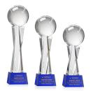 Baseball Blue on Grafton Base Spheres Crystal Award