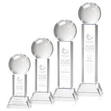 Baseball Clear on Stowe Base Spheres Crystal Award - Corporate Awards
