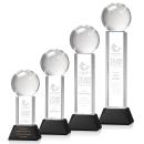 Baseball Black on Stowe Base Spheres Crystal Award