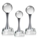 Baseball Spheres on Willshire Base Crystal Award