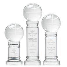 Basketball Spheres on Colverstone Base Crystal Award - Basketball Awards