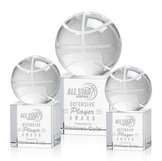 Basketball Spheres on Granby Base Crystal Award - Corporate Awards