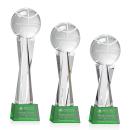 Basketball Green on Grafton Base Spheres Crystal Award