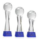 Basketball Blue on Grafton Base Spheres Crystal Award