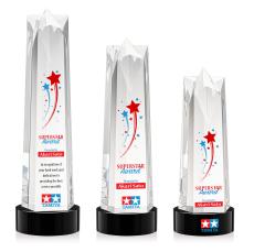 Ellesmere Full Color Black on Stanrich Star Crystal Award - Sales Awards