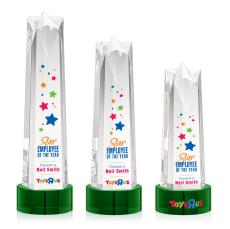 Ellesmere Full Color Green on Marvel Star Crystal Award - Sales Awards