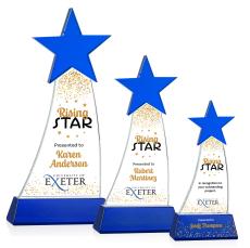 Manolita Full Color  Blue/Blue Star Crystal Award - Corporate Awards