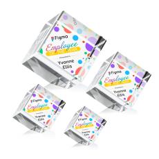Burrill Corner Cube Full Color Crystal Award - Full Color Awards