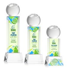 Tennis Ball Full Color Clear on Belcroft Spheres Crystal Award - Tennis Awards