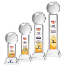 Baseball Full Color Clear on Stowe Spheres Crystal Award - Corporate Awards
