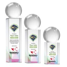 Baseball Full Color Spheres on Dakota Crystal Award - Corporate Awards