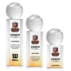 Basketball Full Color Spheres on Dakota Crystal Award - Basketball Awards
