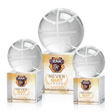 Basketball Full Color Spheres on Granby Crystal Award - Basketball Awards