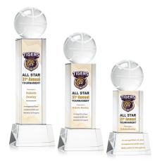 Basketball Full Color Clear on Belcroft Spheres Crystal Award - Basketball Awards