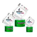 Burrill Full Color Green on Marvel Base Crystal Award