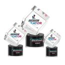 Burrill Full Color Black on Marvel Base Crystal Award