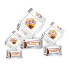 Burrill Full Color Clear on Paragon Base Crystal Award - Crystal Awards