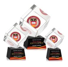 Burrill Full Color Black on Robson Base Crystal Award - Crystal Awards