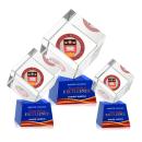 Burrill Full Color Blue on Robson Base Crystal Award