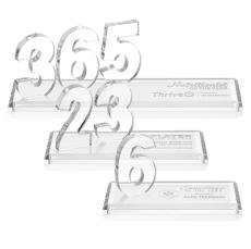 Northam Milestone Clear Number Crystal Award - Sales Awards