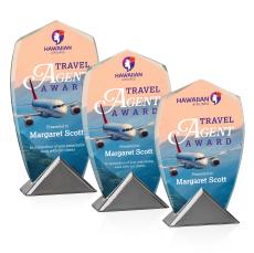 Catania Full Color Arch & Crescent Crystal Award - Full Color Awards