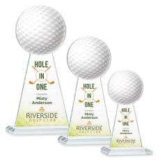 Edenwood Golf Full Color Clear Obelisk Crystal Award - Crystal Pillar Awards