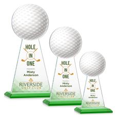 Edenwood Golf Full Color Green Obelisk Crystal Award - Crystal Pillar Awards