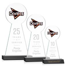 Laidlaw Full Color/Etch Black Obelisk Crystal Award - Crystal Pillar Awards