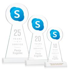 Laidlaw Full Color/Etch White Obelisk Crystal Award - Full Color Awards