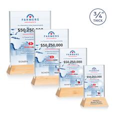 Walkerton Full Color Starfire/Bamboo (Vert) Rectangle Bamboo Award - Full Color Awards