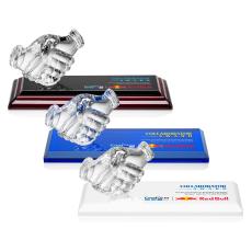 Northam Shaking Hands Full Color Abstract / Misc Award - Wood Awards