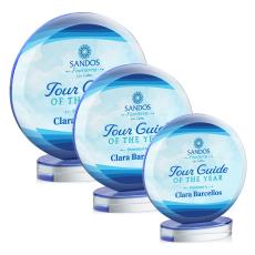 Farlow Full Color Circle Crystal Award - Glass Awards