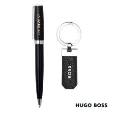 Hugo Boss Ballpoint Pen & Key Ring set - Corporate Recognition Gifts