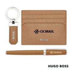 Hugo Boss Fountain Pen, Key Ring & Card Holder Set - Corporate Recognition Gifts