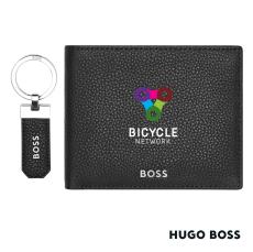 Hugo Boss Classic Grained Key ring & Wallet Set - Corporate Recognition Gifts