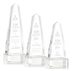 Geneva Clear on Base Obelisk Crystal Award - Corporate Awards