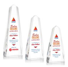 Geneva Full Color Obelisk Crystal Award - Crystal Pillar Awards