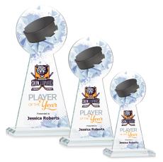 Edenwood Hockey Full Color Clear Obelisk Crystal Award - Crystal Pillar Awards