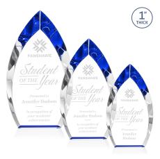 Marinello Blue Arch & Crescent Crystal Award - Glass Awards
