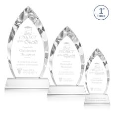 Marinello Clear on Base Arch & Crescent Crystal Award - Crystal Awards