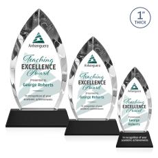 Marinello Full Color Black on Base Peak Crystal Award - Full Color Awards