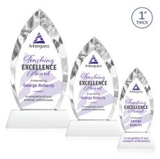 Marinello Full Color White on Base Arch & Crescent Crystal Award - Corporate Awards
