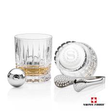 Swiss Force S/S Balls & 2 Princeton Tasters - Etched Barware