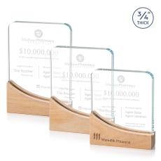 Cadott Rectangle Crystal Award - Corporate Awards