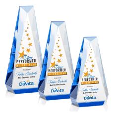 Carmel Full Color Blue Crystal Award - Glass Awards